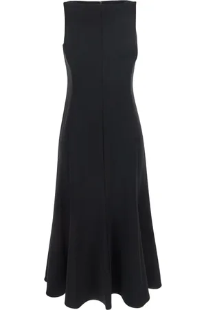 THEORY Kleedjes, Dames, Zwart, M, Zwarte Zeemeermin Mouwloze Jurk Ronde Hals