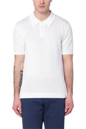 Roberto Collina Tops, Heren, Wit, XL, Polo met korte mouwen