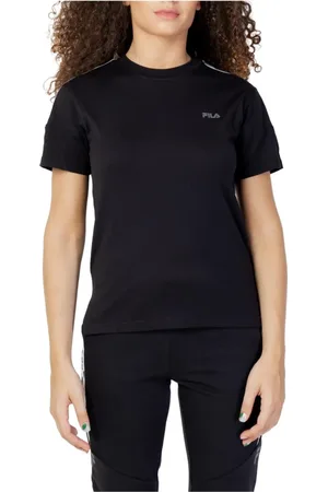 Fila Tops, Dames, Blauw, XS, Katoen, Blauw Crew Neck T-Shirt