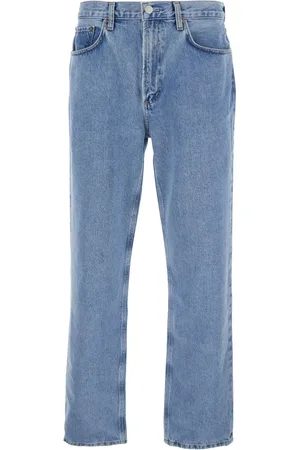 AGOLDE Jeans, Heren, Blauw, W34, Katoen, Lichtblauwe Five-Pocket Jeans met Achterlogo