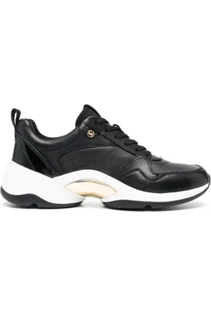 Michael Kors Schoenen, Dames, Zwart, 37 EU, Leer, Orion Trainer Sneakers