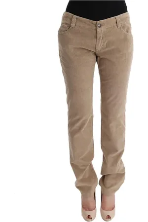 ERMANNO SCERVINO Broeken, Dames, , L, Katoen, Corduroy Casual Broek