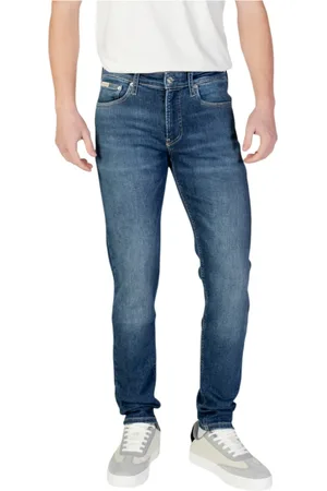 Calvin Klein Jeans, Heren, Blauw, W31 L32, Denim, Klassieke Straight-Leg Denim Jeans