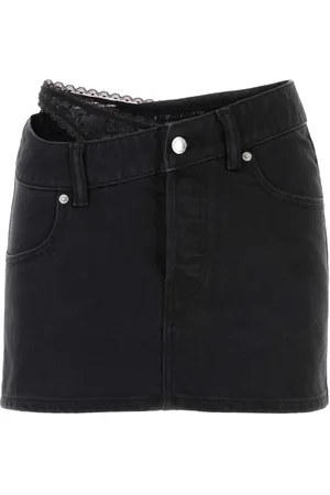 Alexander Wang Rokken, Dames, Zwart, W26, Denim, Zwarte Denim Mini Rok