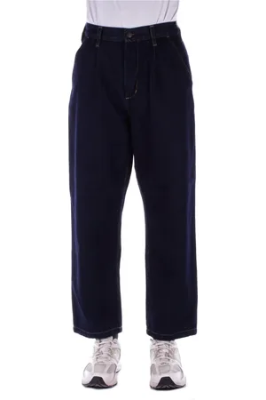 Carhartt Jeans, Heren, Zwart, W34, Katoen, Logo Achterkant Rits Jeans