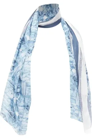 Dior Pre-owned, Dames, Blauw, ONE Size, Katoen, Pre-owned Cotton scarves