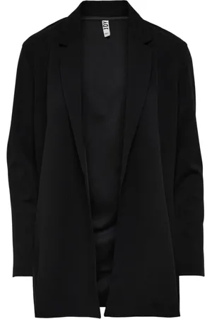 JACQUELINE DE YONG Jassen, Dames, Zwart, L, Polyester, Korte Mouw Zwarte Blazer Model OFB