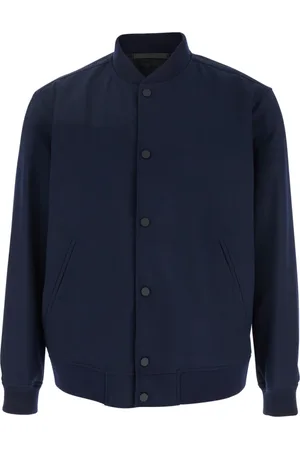 THEORY Jassen, Heren, Blauw, L, Wol, Blauwe Bomberjack in Wollen Mix