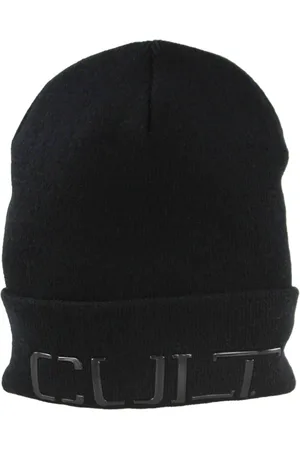 Cult Accessoires, unisex, Zwart, ONE Size, Minimalistische Zwarte Beanie Hoed