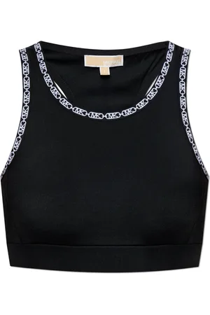 Michael Kors Tops, Dames, Zwart, L, Nylon, Logo Tape Sportbeha