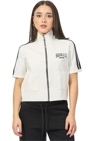 GAËLLE Sweatshirts & Hoodies, Dames, Wit, M, Witte Sweater met Korte Mouwen