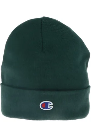 Champion Accessoires, Heren, Groen, ONE Size, Polyester, Donkergroene Beanie Hoed Stijlvol Patroon