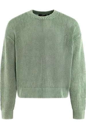 Represent Truien, Heren, Groen, M, Open Gebreide Trui