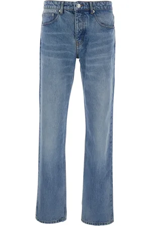 Ami Jeans, Heren, Blauw, W32, Denim, Blauwe Denim Jeans met Logopatch