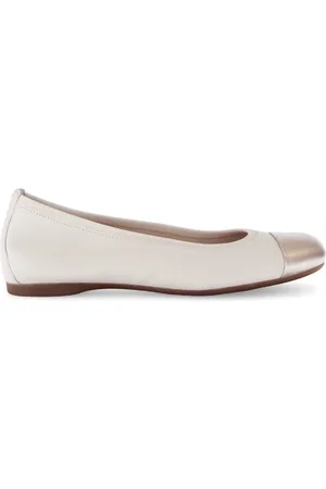 Gabor Schoenen, Dames, Wit, 43 EU, Witte leren ballerina flats