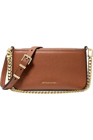 Michael Kors Tassen, Dames, Bruin, ONE Size, Leer, Stijlvolle Crossbody Pouchette Bagage Tas