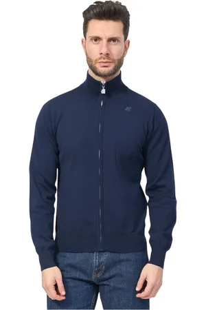 K-Way Truien, Heren, Blauw, M, Katoen, Blauwe coltrui