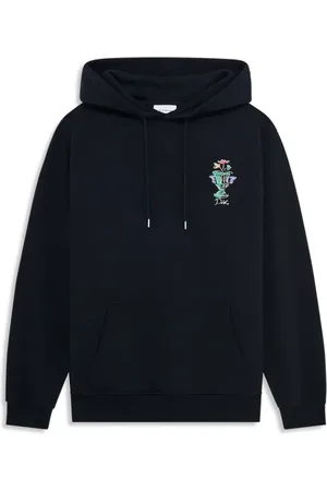 Drôle de Monsieur Sweatshirts & Hoodies, Heren, Zwart, L, Hoodie Vaas Stijlvol Minimalistische Mode