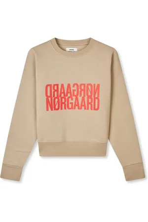 Mads Norgaard Sweatshirts & Hoodies, Dames, , 3Xl, Katoen, Stijlvolle Sweatshirt Trench Coat Melange