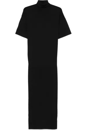 Herskind Kleedjes, Dames, Zwart, S, Zwarte Korte Mouw Rolnek Jurk