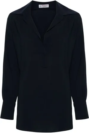 ALBERTO BIANI Blouses & Shirts, Dames, Blauw, S, Blauw Stretch Overhemd Klassieke Kraag