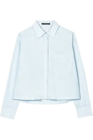 Luisa Cerano Blouses & Shirts, Dames, Blauw, M, Katoen, Katoenen overhemd met klassiek ontwerp
