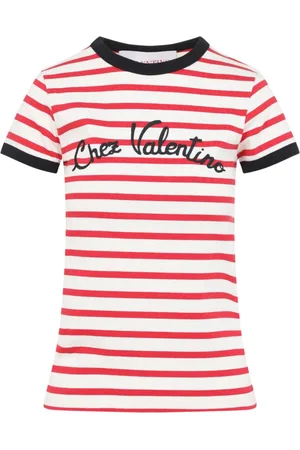 VALENTINO Tops, Dames, Rood, M, Katoen, Casual Katoenen T-shirt voor Dagelijks Gebruik