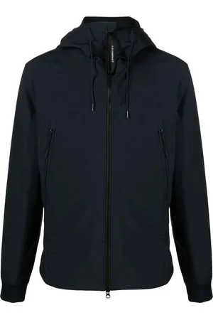 C.P. Company Jassen, Heren, Blauw, S, Polyester, Blauwe Shell-R Goggle Jas