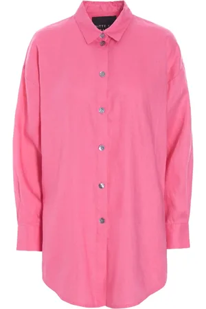 Bitte Kai Rand Blouses & Shirts, Dames, Roze, M, Linnen, Luchtige Linnen Shirt Bubble Gum
