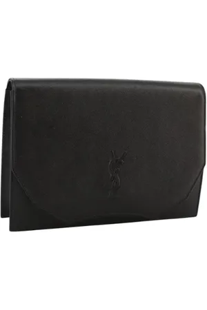 Saint Laurent Pre-owned, Dames, Zwart, ONE Size, Leer, Pre-owned Leather clutches