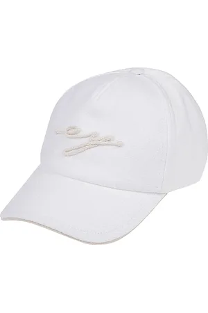 ELEVENTY Accessoires, Heren, Wit, ONE Size, Linnen, Vintage Linnen Baseballpet met Koord
