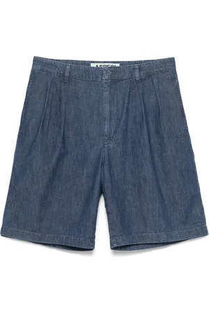 Aspesi Korte broeken, Heren, Blauw, L, Indigo Blauwe Shorts met Zakken