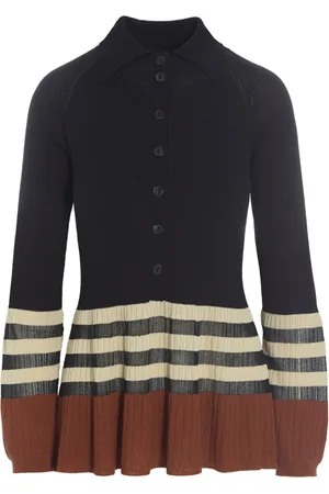 Bitte Kai Rand Truien, Dames, Veelkleurig, M, Organza, Organza Stripe Feminine Ribgebreide Blouse