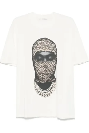 Ih Nom Uh Nit Tops, Heren, Wit, 2Xl, Wit Logo Print Crew Neck T-shirt