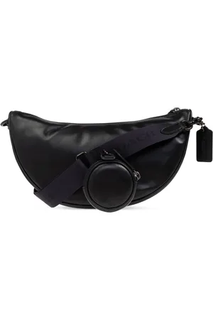 Coach Tassen, Heren, Zwart, ONE Size, Leer, Leren schoudertas