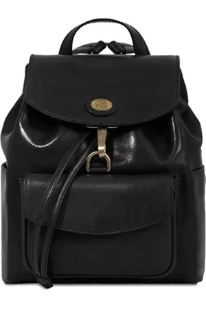 The Bridge Tassen, unisex, Zwart, ONE Size, Leer, Zwarte leren damesrugzak