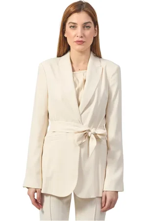 Silvian Heach Jassen, Dames, , S, Witte Melkjas met Revers