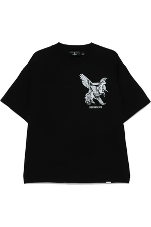 Represent Tops, Heren, Zwart, S, Katoen, Elegance in Motion T-Shirt
