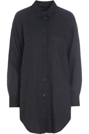 Bitte Kai Rand Blouses & Shirts, Dames, Zwart, M, Linnen, Airy Linen Shirt Zwart