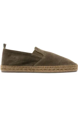 Castaner Schoenen, Heren, Bruin, 43 EU, Gevlochten Raffia Platform Amandel Teen Schoenen