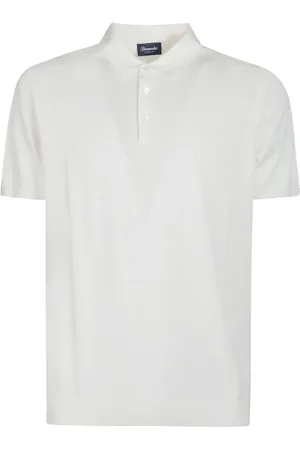 DRUMOHR Tops, Heren, Wit, M, Klassieke Polo Shirt