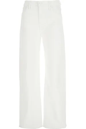 Mother Jeans, Dames, Wit, W27, Katoen, Witte Vijf Zak Katoenen Jeans Vrouw