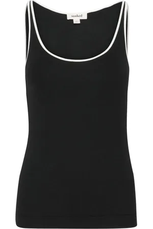 Soaked in Luxury Tops, Dames, Zwart, XL, Sportieve Zwarte Tanktop