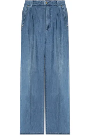 Michael Kors Jeans, Dames, Blauw, XS, Katoen, Loose-fit jeans met darts