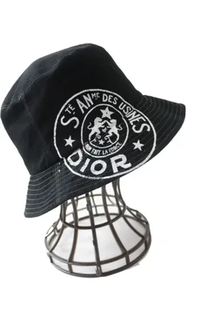 Dior Pre-owned, Dames, Zwart, ONE Size, Katoen, Pre-owned Cotton hats