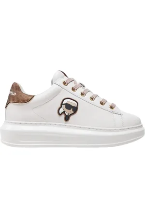 Karl Lagerfeld Schoenen, Dames, Wit, 36 EU, Sneakers kapri nft metalmesh kl 62531n lthr