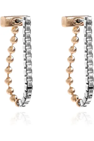 AllSaints Accessoires, Dames, Grijs, ONE Size, Messing oorbellen