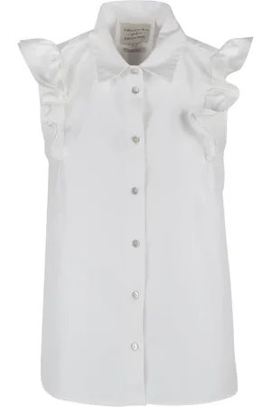 Alessia Santi Blouses & Shirts, Dames, , M, Katoen, Ruches Mouw Popeline Shirt