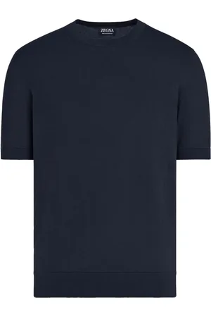 Ermenegildo Zegna Tops, Heren, Blauw, XL, Katoen, Casual Katoenen T-shirt