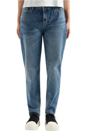 Armani Exchange Jeans, Dames, Blauw, W28, Denim, Blauwe Denim 5-Pocket Broek